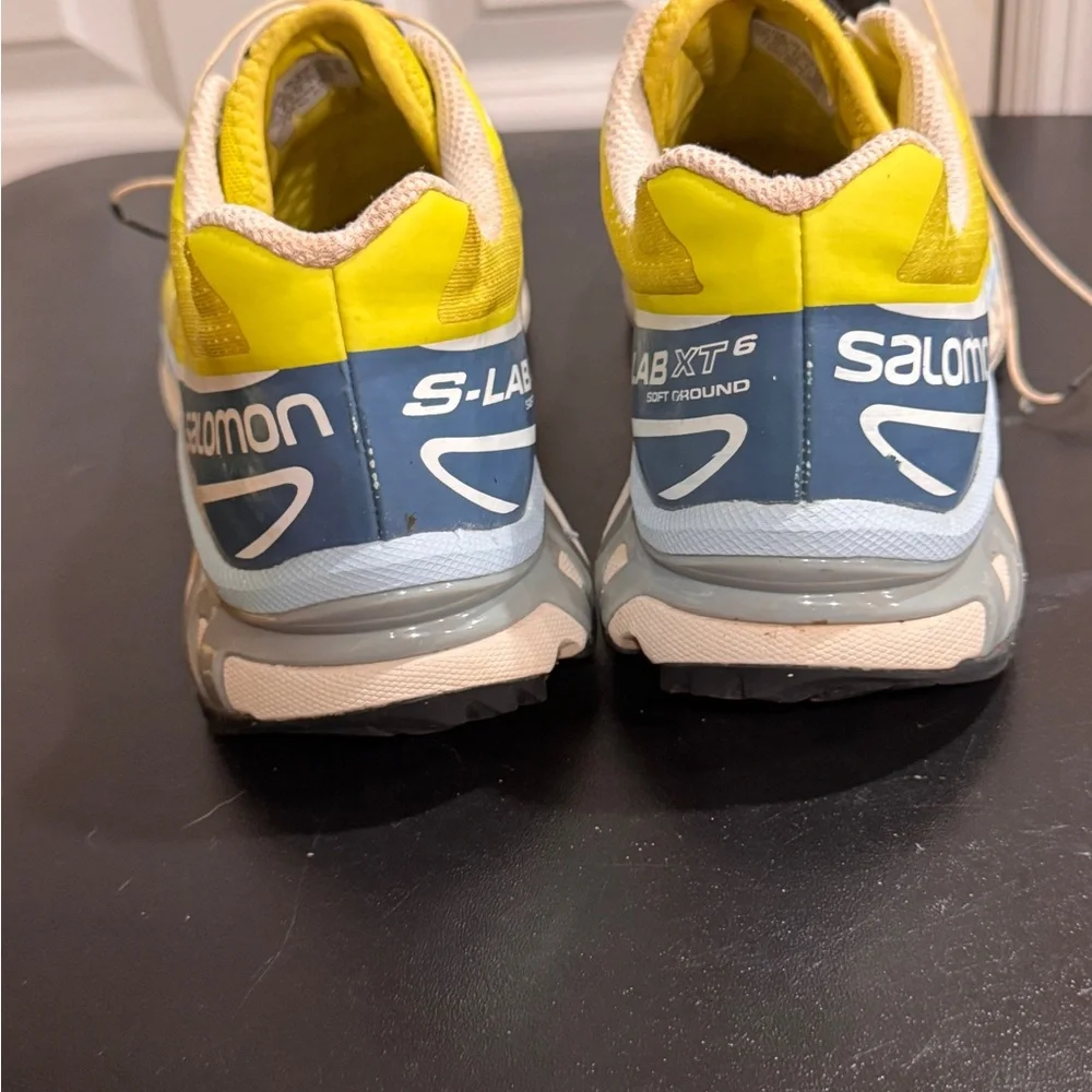 Salomon XT 6 unisex low Yellow and Gray Athletic Sneakers W12/M 11 style 415766 - Picture 7 of 8